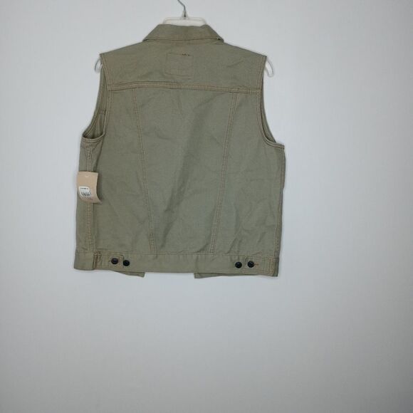Levi's sage green jean vest size large 12-13Y - Picture 5 of 8
